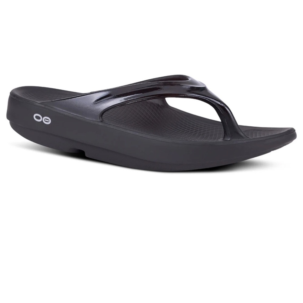 OOFOS Black Recovery Sandals Womens SIZE 8